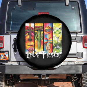Lets Fiesta Spare Tire Cover Funny Cinco De Mayo Party Celebration TS12 No hole Black Print Your Wear