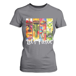 Lets Fiesta T Shirt For Women Funny Cinco De Mayo Party Celebration TS12 Charcoal Print Your Wear