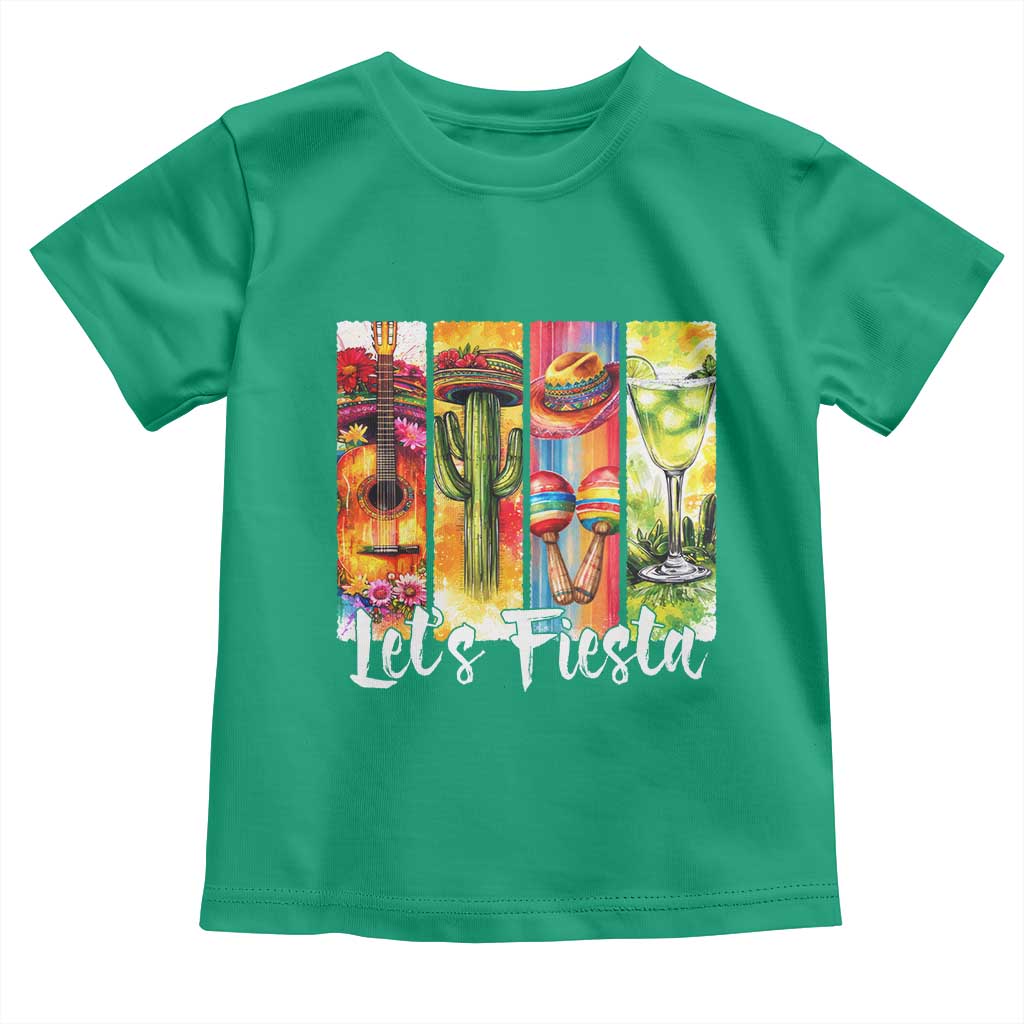Lets Fiesta Toddler T Shirt Funny Cinco De Mayo Party Celebration TS12 Irish Green Print Your Wear