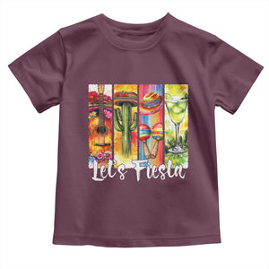 Lets Fiesta Toddler T Shirt Funny Cinco De Mayo Party Celebration TS12 Maroon Print Your Wear