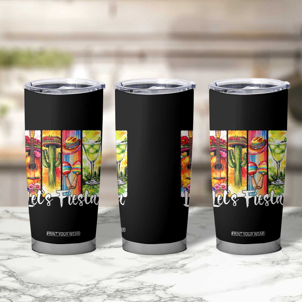 Lets Fiesta Tumbler Cup Funny Cinco De Mayo Party Celebration TS12 Print Your Wear
