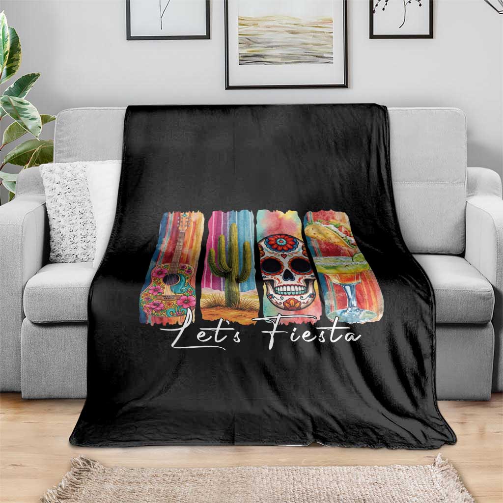 Cinco De Mayo Lets Fiest Throw Blanket Funny Mexican Party Gift TS12 Print Your Wear