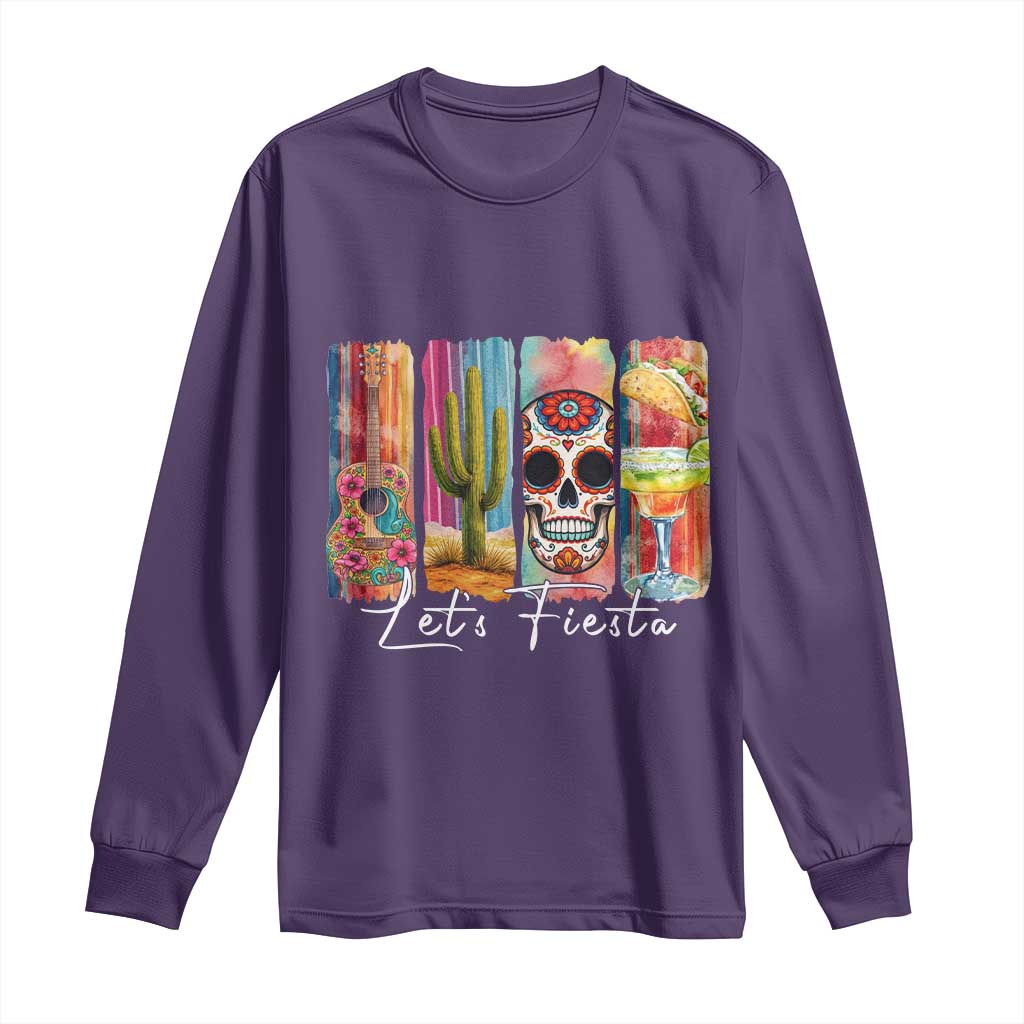 Cinco De Mayo Lets Fiest Long Sleeve Shirt Funny Mexican Party Gift TS12 Purple Print Your Wear