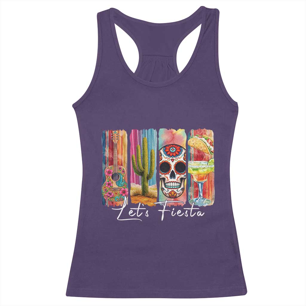 Cinco De Mayo Lets Fiest Racerback Tank Top Funny Mexican Party Gift TS12 Purple Print Your Wear