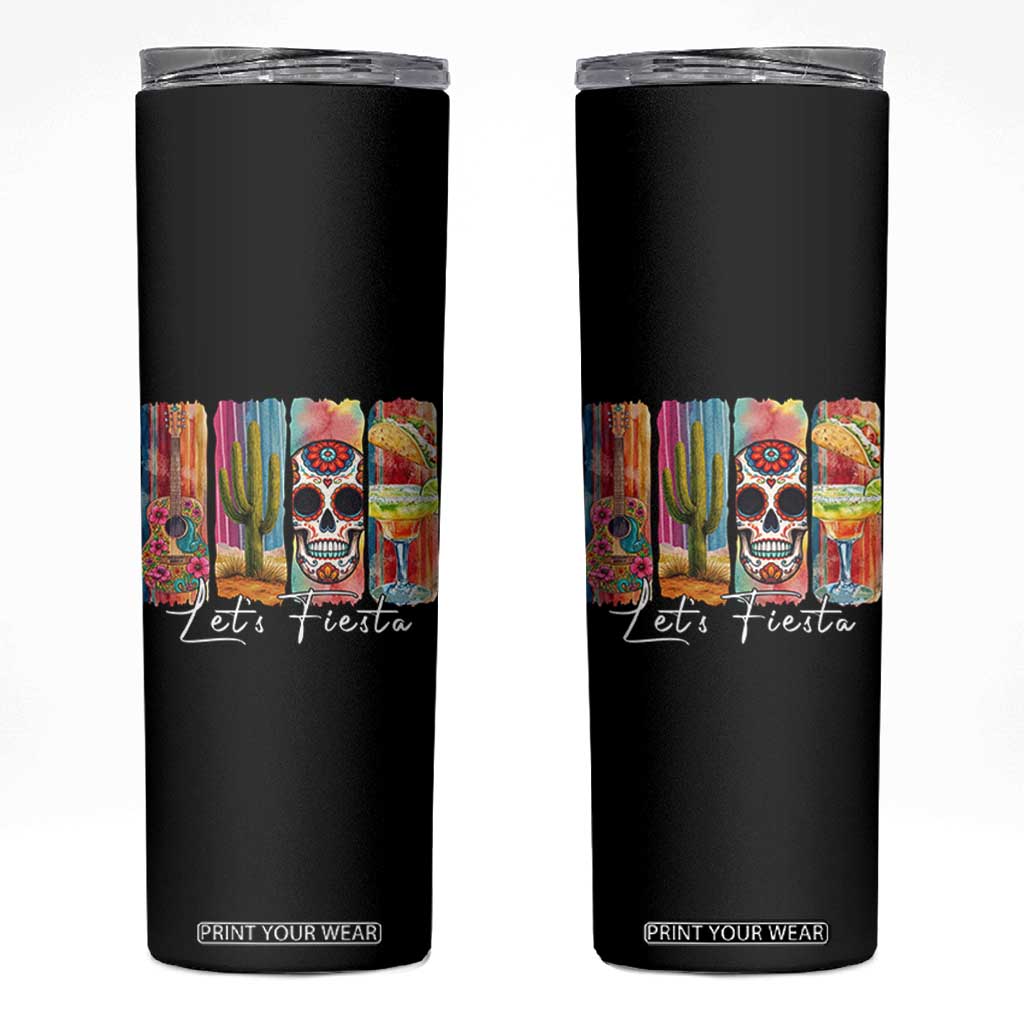 Cinco De Mayo Lets Fiest Skinny Tumbler Funny Mexican Party Gift TS12 Black Print Your Wear