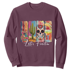 Cinco De Mayo Lets Fiest Sweatshirt Funny Mexican Party Gift TS12 Maroon Print Your Wear