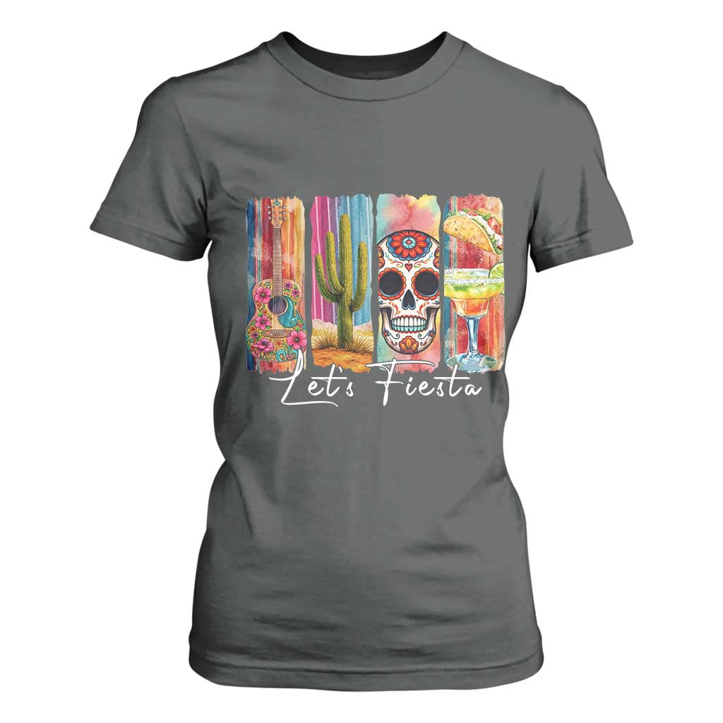 Cinco De Mayo Lets Fiest T Shirt For Women Funny Mexican Party Gift TS12 Dark Heather Print Your Wear