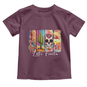 Cinco De Mayo Lets Fiest Toddler T Shirt Funny Mexican Party Gift TS12 Maroon Print Your Wear