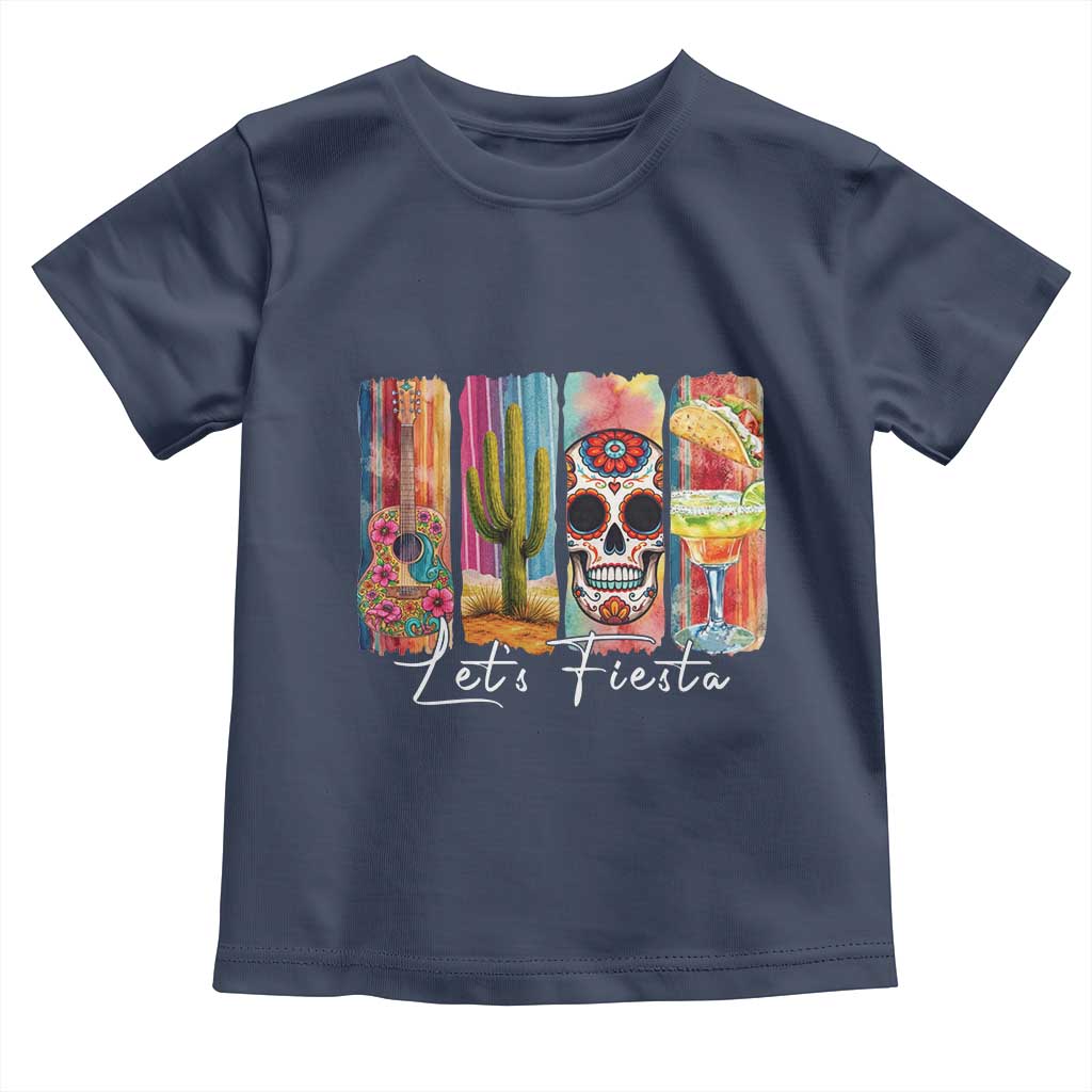 Cinco De Mayo Lets Fiest Toddler T Shirt Funny Mexican Party Gift TS12 Navy Print Your Wear