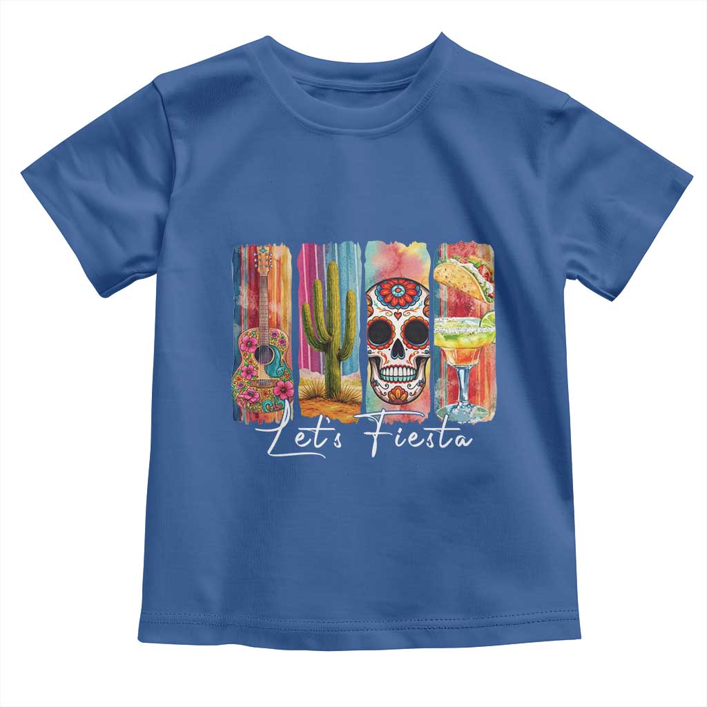 Cinco De Mayo Lets Fiest Toddler T Shirt Funny Mexican Party Gift TS12 Royal Blue Print Your Wear