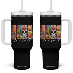 Cinco De Mayo Lets Fiest Tumbler With Handle Funny Mexican Party Gift TS12 One Size: 40 oz Black Print Your Wear