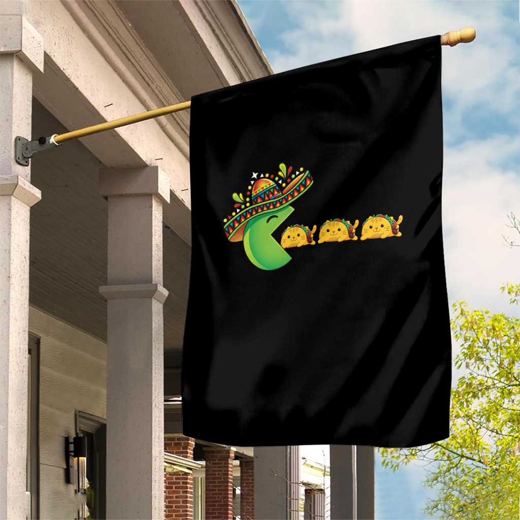 Cinco De Mayo Retro Game Garden Flag Funny Sombrero Character Chasing Taco Cat TS12 Print Your Wear