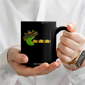 Cinco De Mayo Retro Game Coffee Mug Funny Sombrero Character Chasing Taco Cat TS12 Print Your Wear