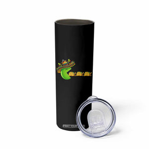 Cinco De Mayo Retro Game Skinny Tumbler Funny Sombrero Character Chasing Taco Cat TS12 Print Your Wear