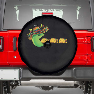 Cinco De Mayo Retro Game Spare Tire Cover Funny Sombrero Character Chasing Taco Cat TS12 Black Print Your Wear