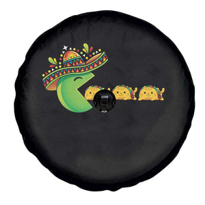 Cinco De Mayo Retro Game Spare Tire Cover Funny Sombrero Character Chasing Taco Cat TS12 Print Your Wear