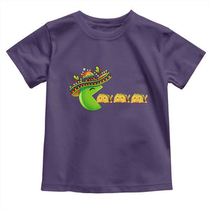Cinco De Mayo Retro Game Toddler T Shirt Funny Sombrero Character Chasing Taco Cat TS12 Purple Print Your Wear