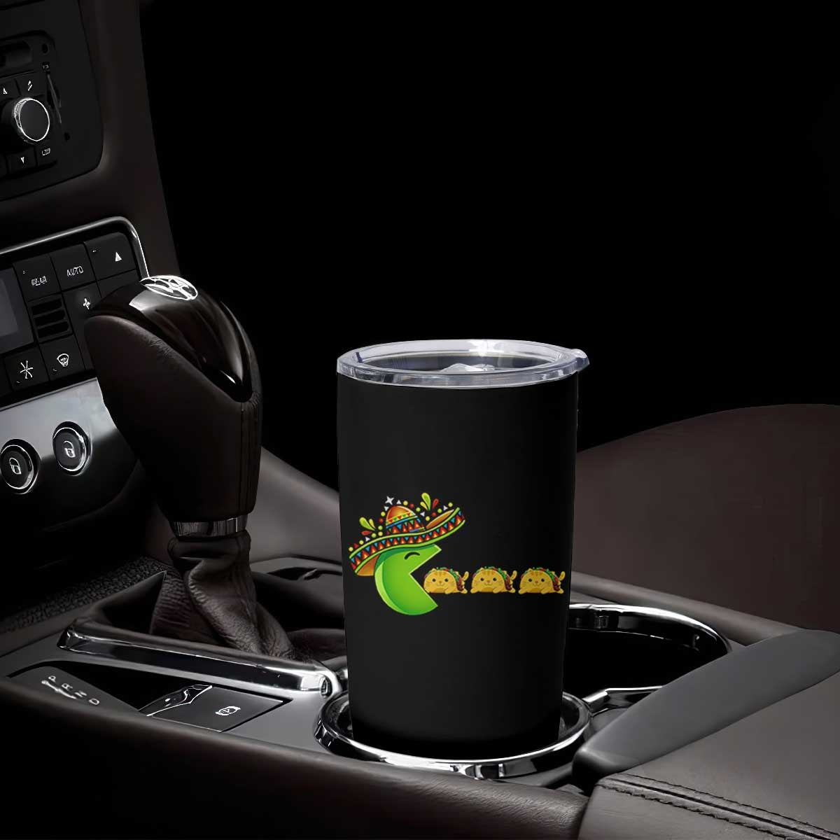 Cinco De Mayo Retro Game Tumbler Cup Funny Sombrero Character Chasing Taco Cat TS12 Print Your Wear