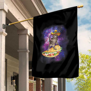Funny Cinco De Mayo Cat Garden Flag Astronaut Kitten Flying A Taco TS12 Print Your Wear