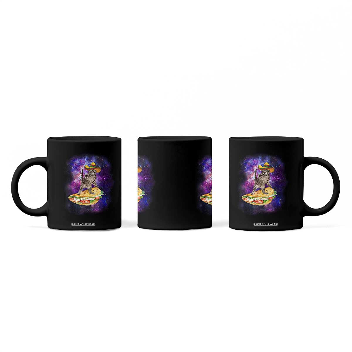 Funny Cinco De Mayo Cat Coffee Mug Astronaut Kitten Flying A Taco TS12 Print Your Wear