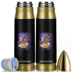 Funny Cinco De Mayo Cat Bullet Tumbler Astronaut Kitten Flying A Taco TS12 Black Print Your Wear