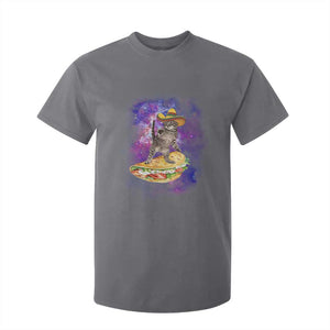Funny Cinco De Mayo Cat T Shirt For Kid Astronaut Kitten Flying A Taco TS12 Charcoal Print Your Wear