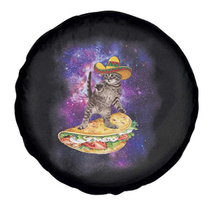 Funny Cinco De Mayo Cat Spare Tire Cover Astronaut Kitten Flying A Taco TS12 Print Your Wear