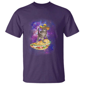 Funny Cinco De Mayo Cat T Shirt Astronaut Kitten Flying A Taco TS12 Purple Print Your Wear