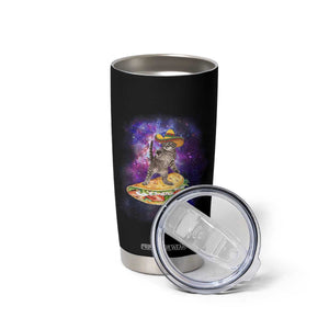 Funny Cinco De Mayo Cat Tumbler Cup Astronaut Kitten Flying A Taco TS12 Print Your Wear
