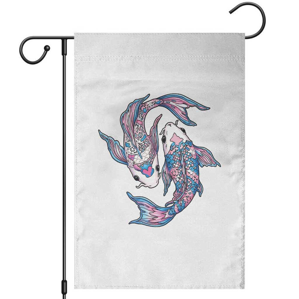 Transgender Ally Koi Fish Garden Flag Funny Japanese Art Graphic TS12 White Print Your Wear