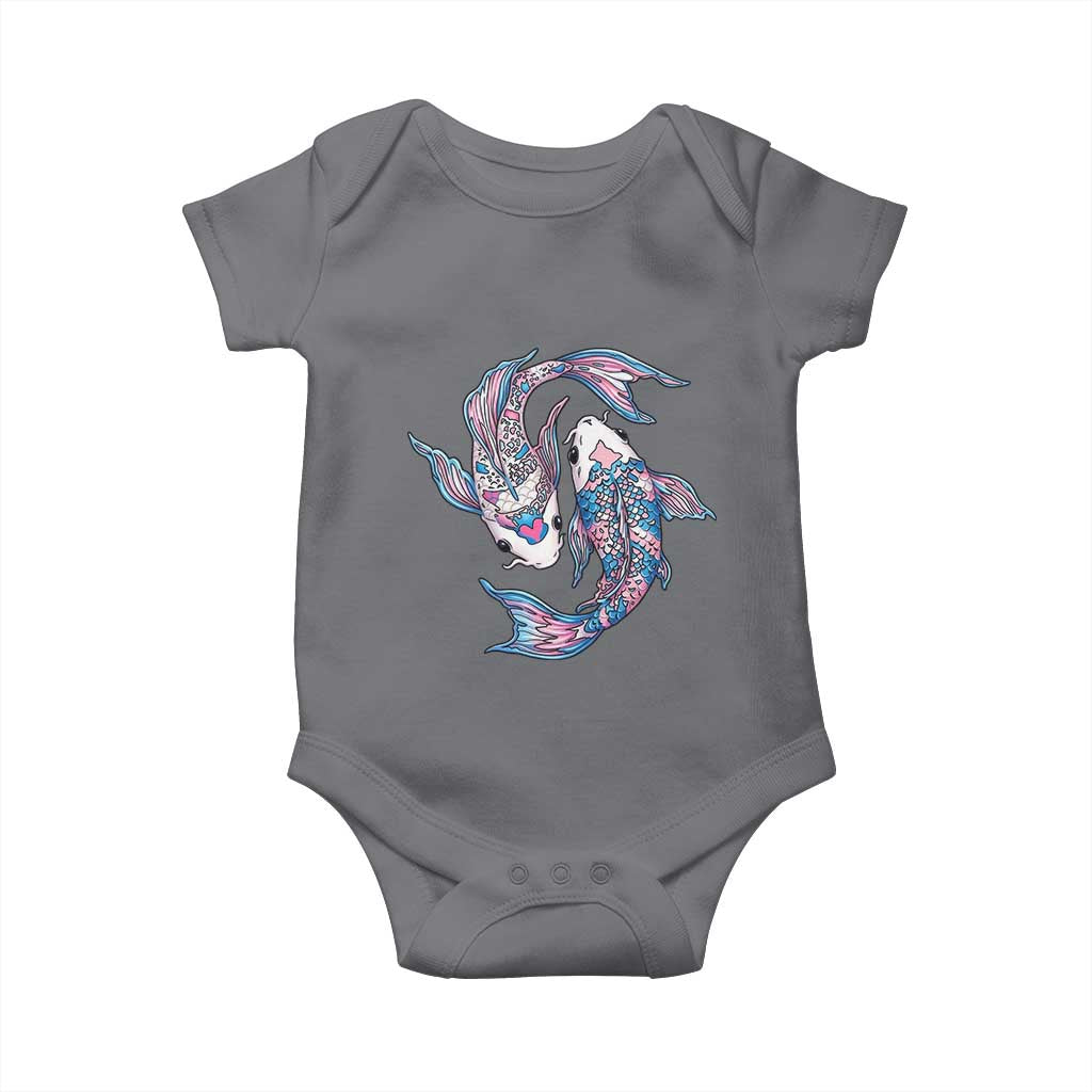 Transgender Ally Koi Fish Baby Onesie Funny Japanese Art Graphic