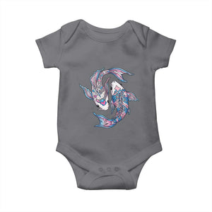 Transgender Ally Koi Fish Baby Onesie Funny Japanese Art Graphic