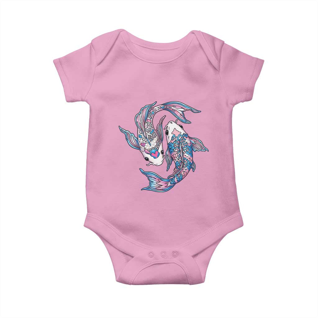 Transgender Ally Koi Fish Baby Onesie Funny Japanese Art Graphic