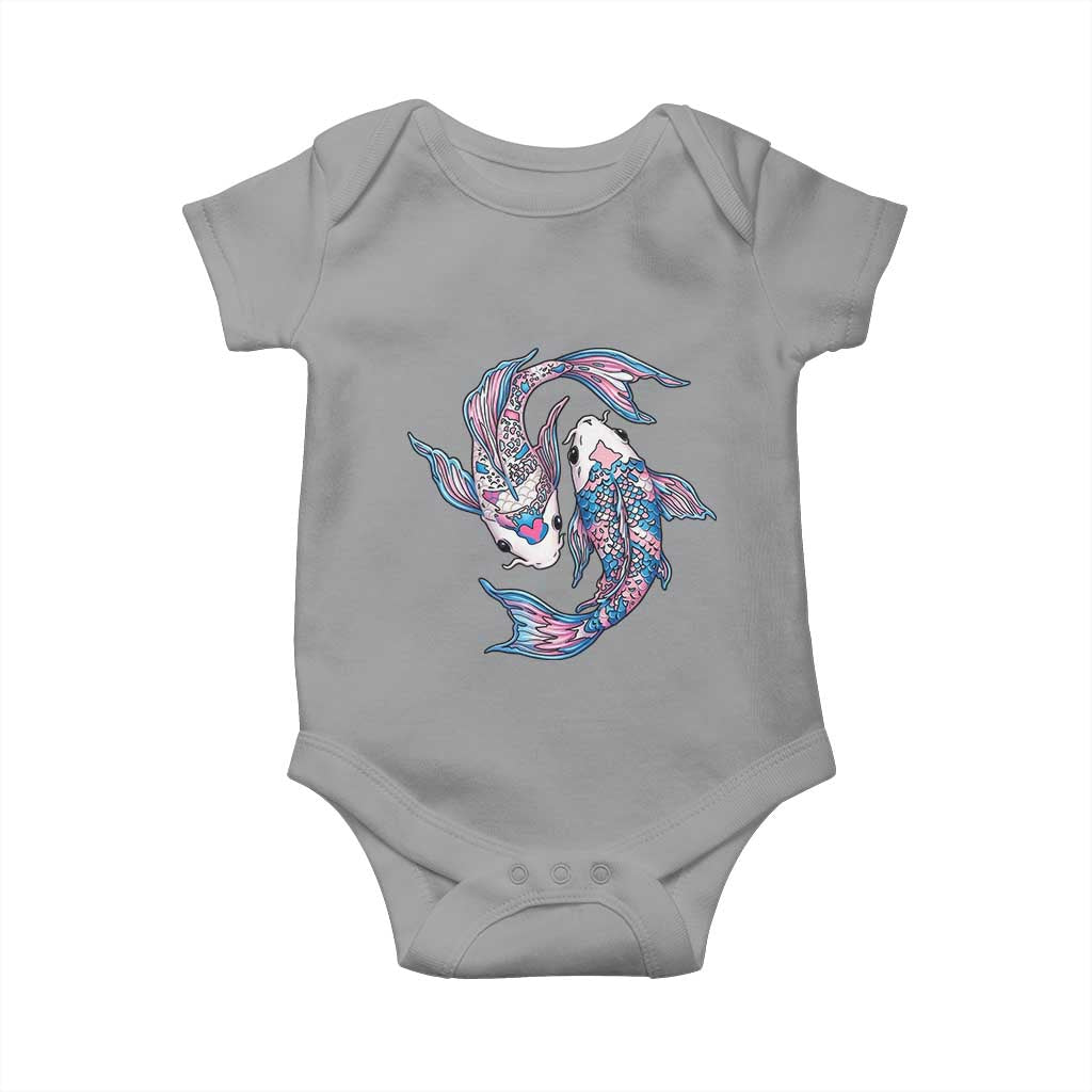 Transgender Ally Koi Fish Baby Onesie Funny Japanese Art Graphic