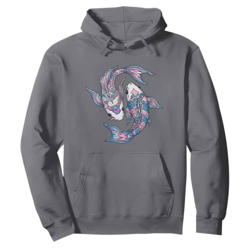 Transgender Ally Koi Fish Hoodie Funny Japanese Art Graphic TS12 Charcoal Print Your Wear