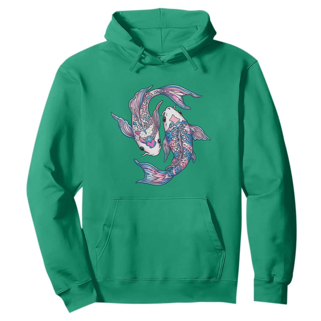Transgender Ally Koi Fish Hoodie Funny Japanese Art Graphic TS12 Irish Green Print Your Wear