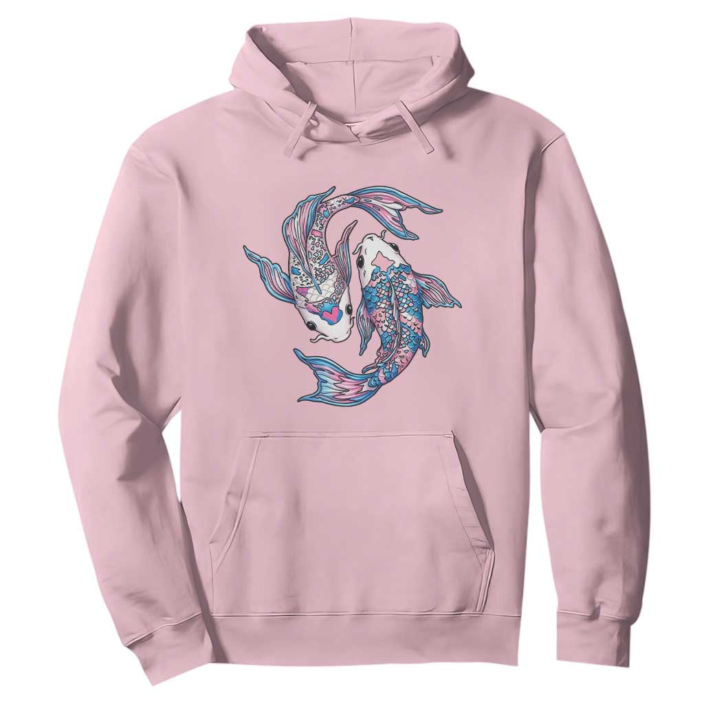 Transgender Ally Koi Fish Hoodie Funny Japanese Art Graphic TS12 Light Pink Print Your Wear