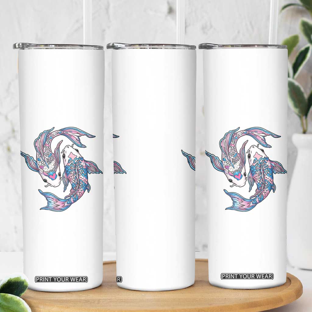 Transgender Ally Koi Fish Skinny Tumbler Funny Japanese Art Graphic TS12 Print Your Wear