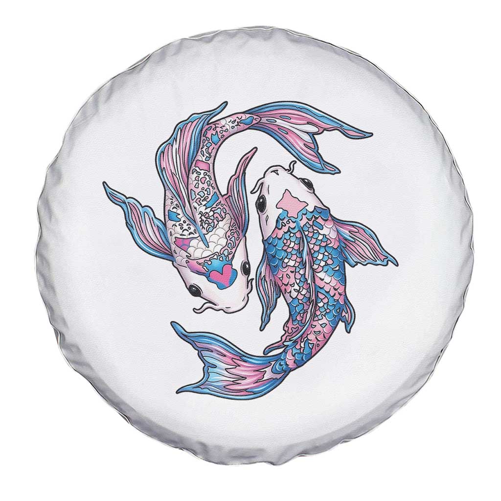 Transgender Ally Koi Fish Spare Tire Cover Funny Japanese Art Graphic TS12 Print Your Wear