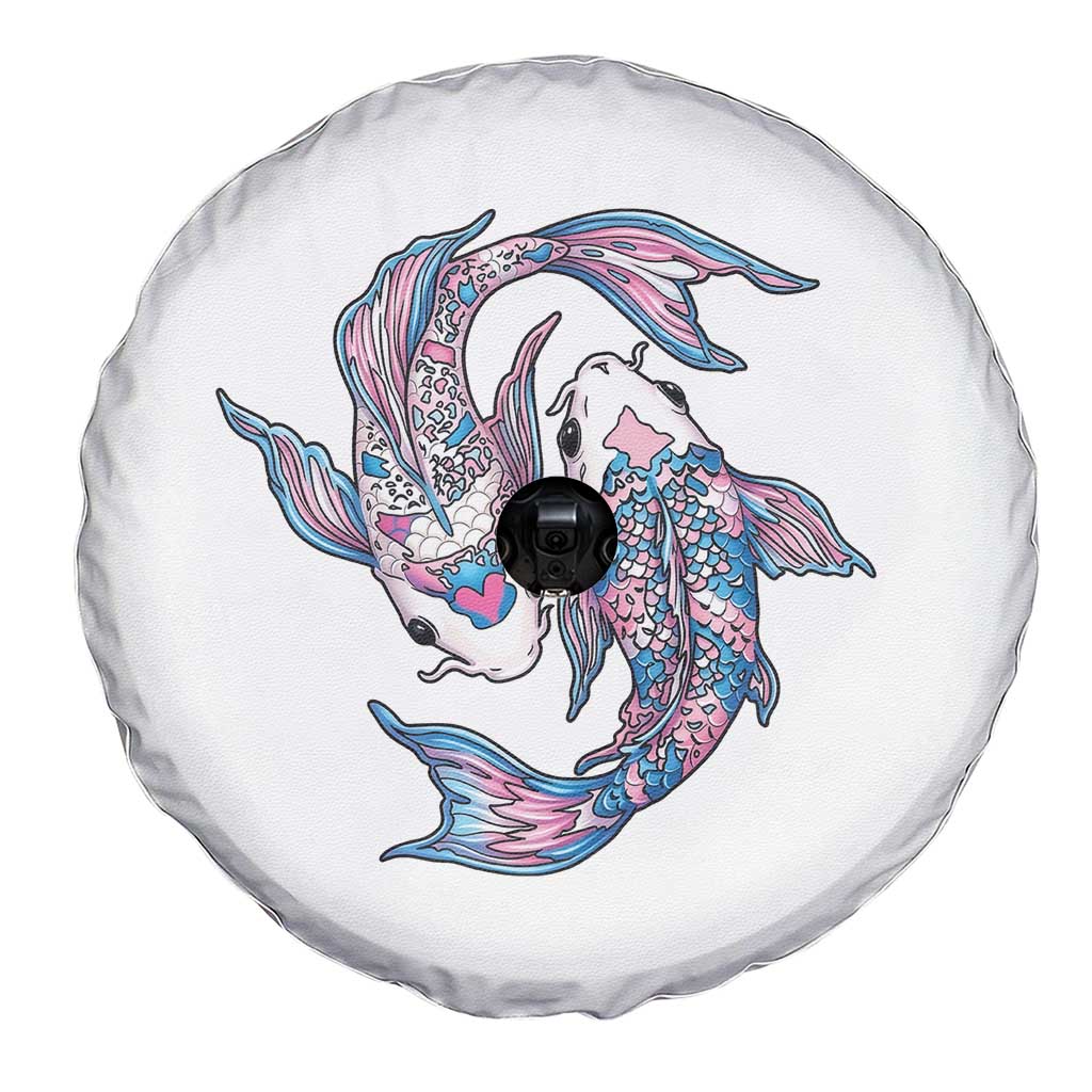 Transgender Ally Koi Fish Spare Tire Cover Funny Japanese Art Graphic TS12 Print Your Wear