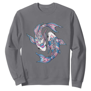 Transgender Ally Koi Fish Sweatshirt Funny Japanese Art Graphic