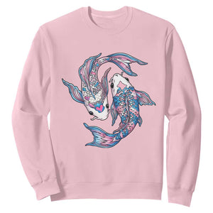 Transgender Ally Koi Fish Sweatshirt Funny Japanese Art Graphic