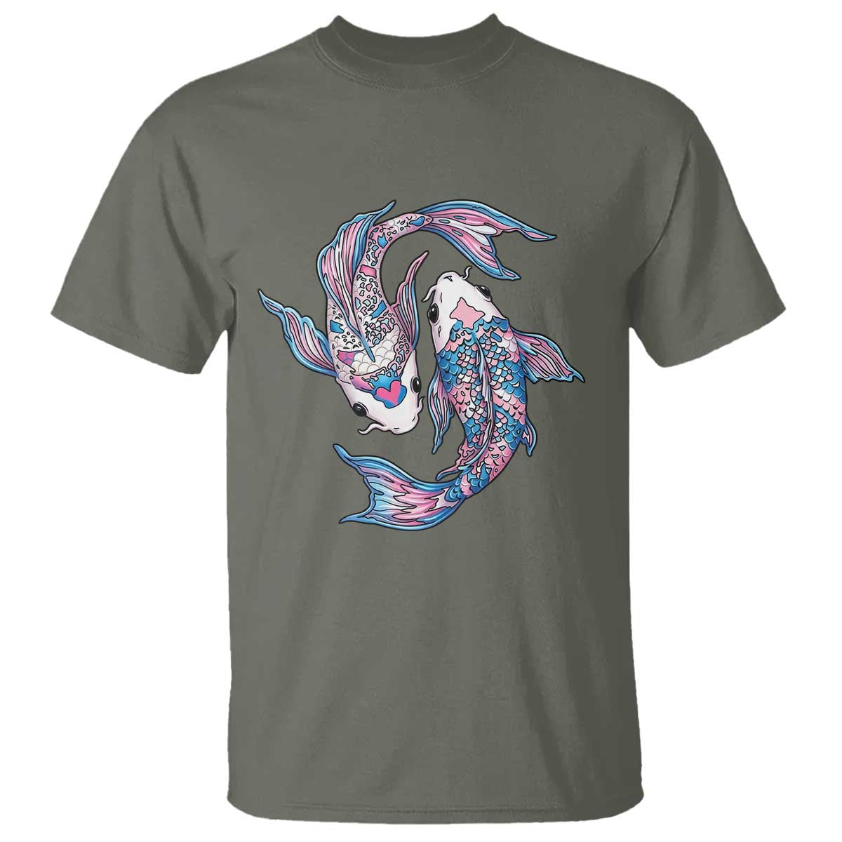 Transgender Ally Koi Fish T Shirt Funny Japanese Art Graphic