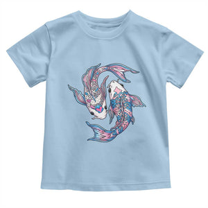 Transgender Ally Koi Fish Toddler T Shirt Funny Japanese Art Graphic TS12 Light Blue Print Your Wear
