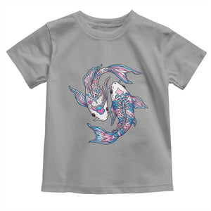 Transgender Ally Koi Fish Toddler T Shirt Funny Japanese Art Graphic TS12 Sport Gray Print Your Wear
