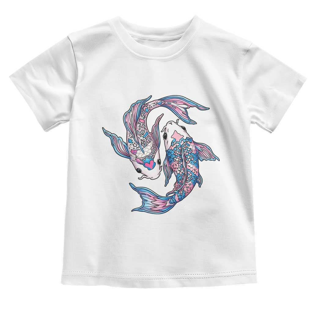 Transgender Ally Koi Fish Toddler T Shirt Funny Japanese Art Graphic