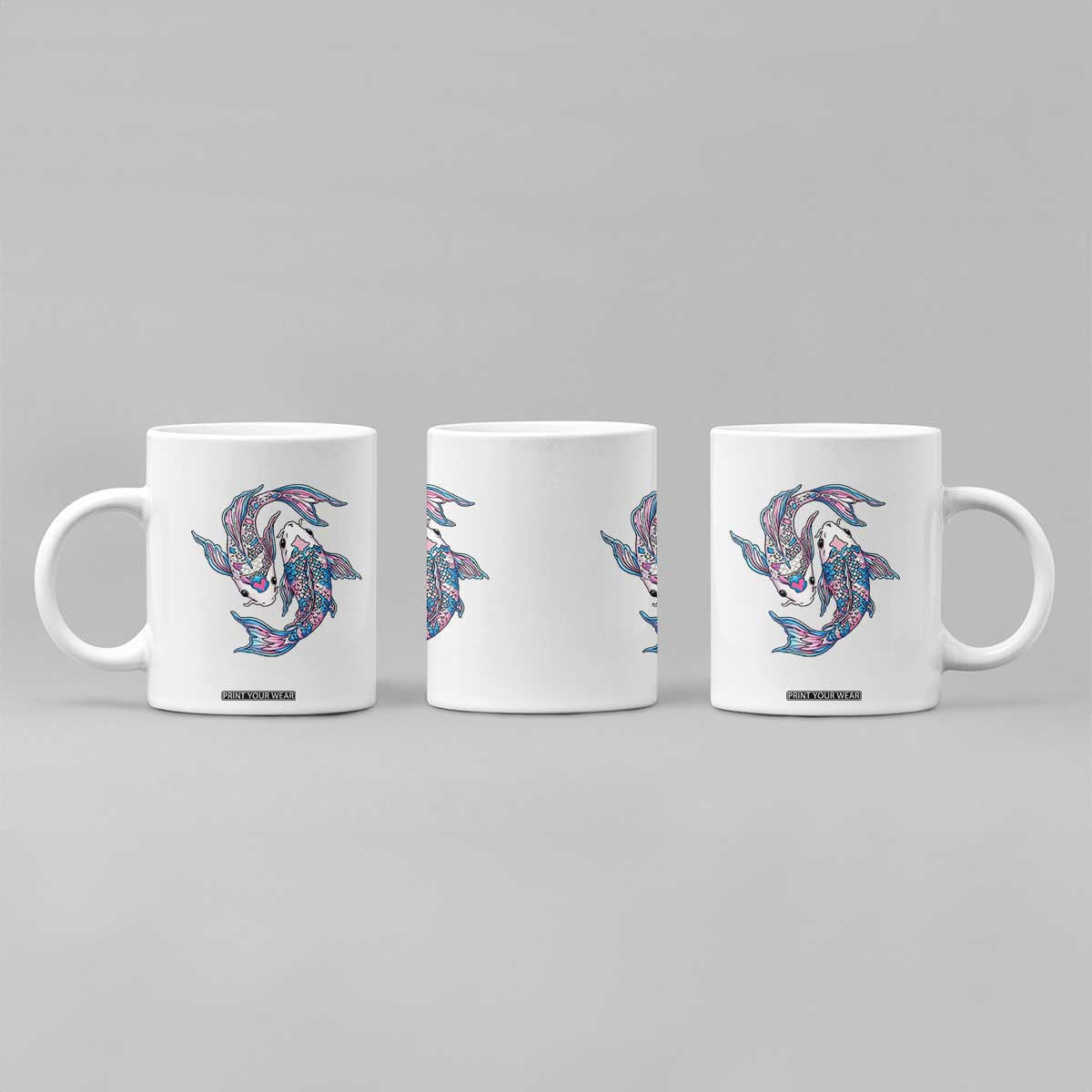 Transgender Ally Koi Fish Coffee Mug Funny Japanese Art Graphic