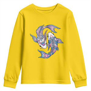 Transgender Ally Koi Fish Youth Sweatshirt Funny Japanese Art Graphic