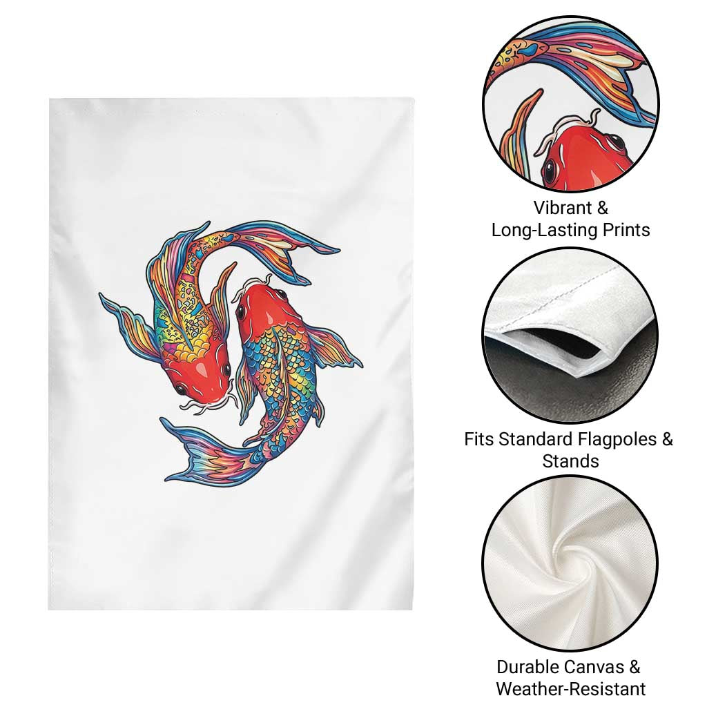 Rainbow Koi Fish LGBTQ Pride Garden Flag Colorful Japanese Carp TS12 Print Your Wear