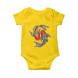 Rainbow Koi Fish LGBTQ Pride Baby Onesie Colorful Japanese Carp